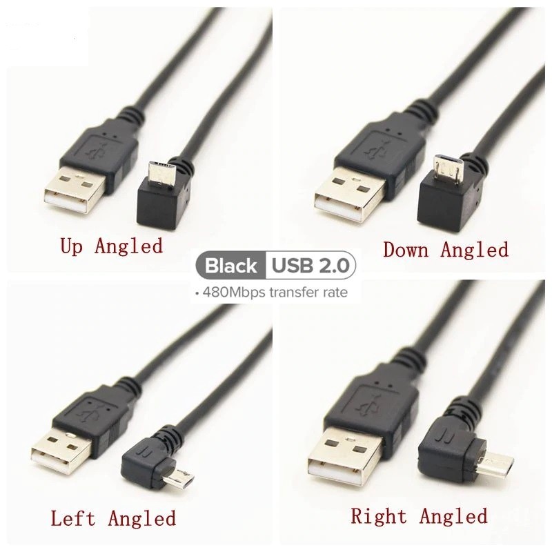 Sociologie Verward Politiek USB 2.0 MICRO-B MALE HAAKS UP - USB-A 0.2M - USB 2.0 micro kabels - USB -  Aansluitkabels-Verloopstekkers | Eijlander Electronics