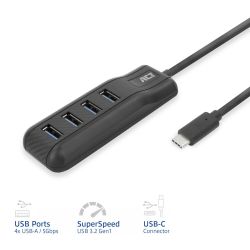 USB-C HUB 3.0, 4 POORTS USB-A