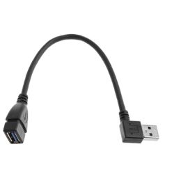 USB KABEL 3.0 USB-A MALE HAAKS RECHTS/USB-A FEMALE 0.20M