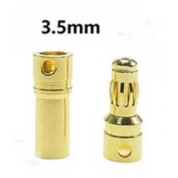 BULLET BANAANPLUG 3.5MM MALE + FEMALE 5 SETS