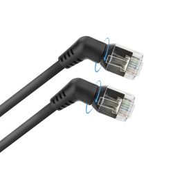 PATCHKABEL S/FTP CAT6A 7.0M ZWART SLIME DRAAIBARE CONNECTOREN