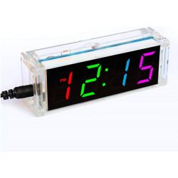 DIGITALE 4 DIGIT MIX COLOR ROOD KLOK/ALARM/TEMPERATUUR