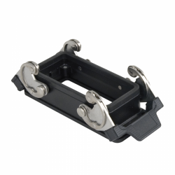 CHASSIS BEHUIZING VOOR 16P/72P CONNECTOR MET OPEN ONDERZIJDEEN VERGRENDELING ZWART